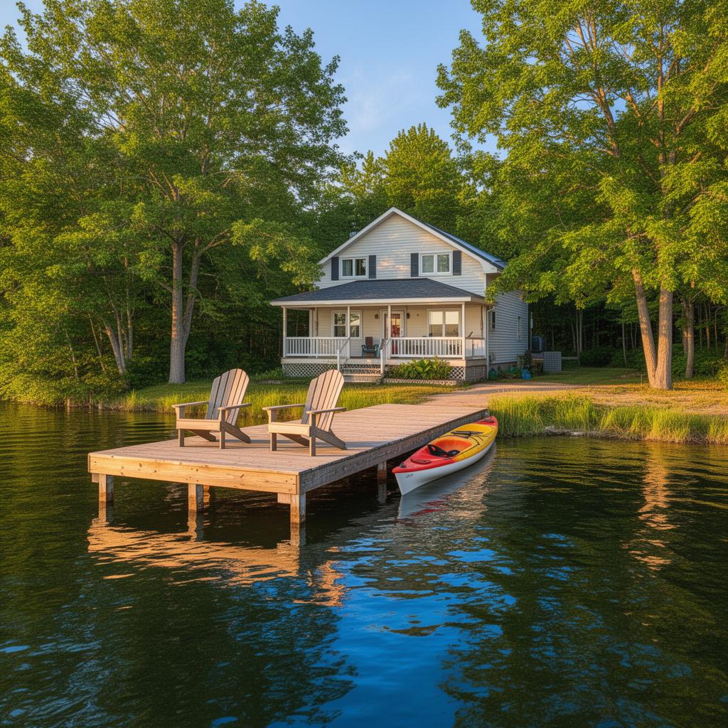 A peaceful Crystal Lake cottage with a dock and kayak